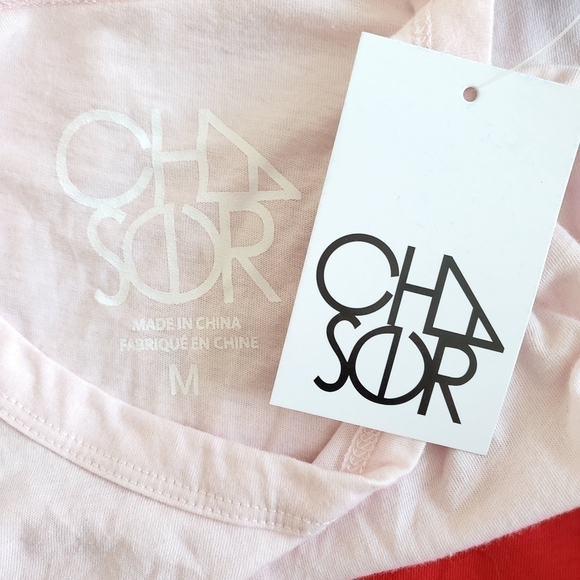 New Chaser Vintage Inspo Red Heart Barbiecore Style Pink Short Sleeve Tee Medium - Picture 13 of 15